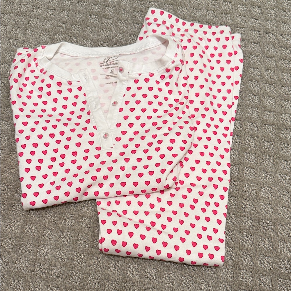 Roller Rabbit Heart-Patterned Kids Pajamas
